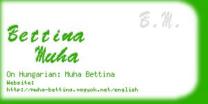 bettina muha business card